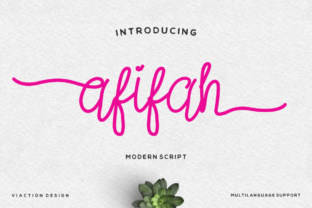 Afifah Script Font: A Review for Editorial Design