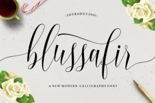 Blussafir Script Font for Modern Campaign Design