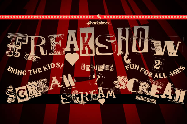 Freakshow Font: Vintage Display Type for Craft Projects