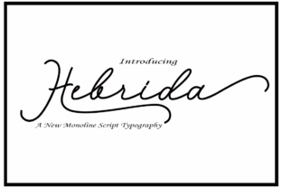 Hebrida Script Font for Handmade Labels and Crafts