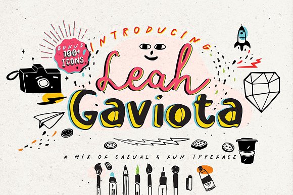 Leah Gaviota Script Font for Handmade Products