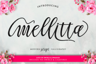 Mellitta Script Font for Handmade Labels & Crafts