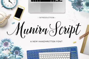 Munira Script Font for Handmade Labels & Crafts